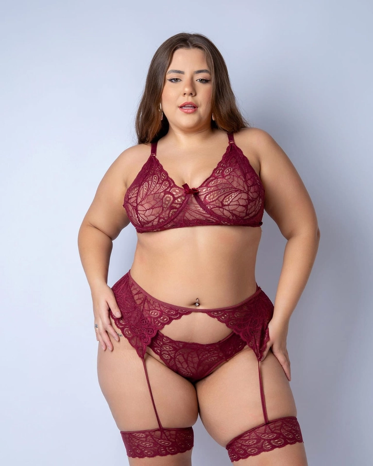 Conjunto Joana Plus Marsala - 1