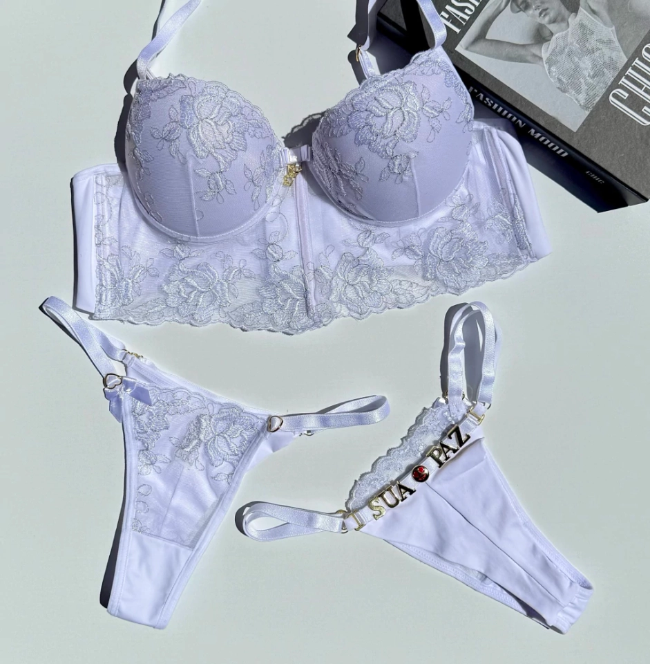 Conjunto Diva com Bojo Branco - 3