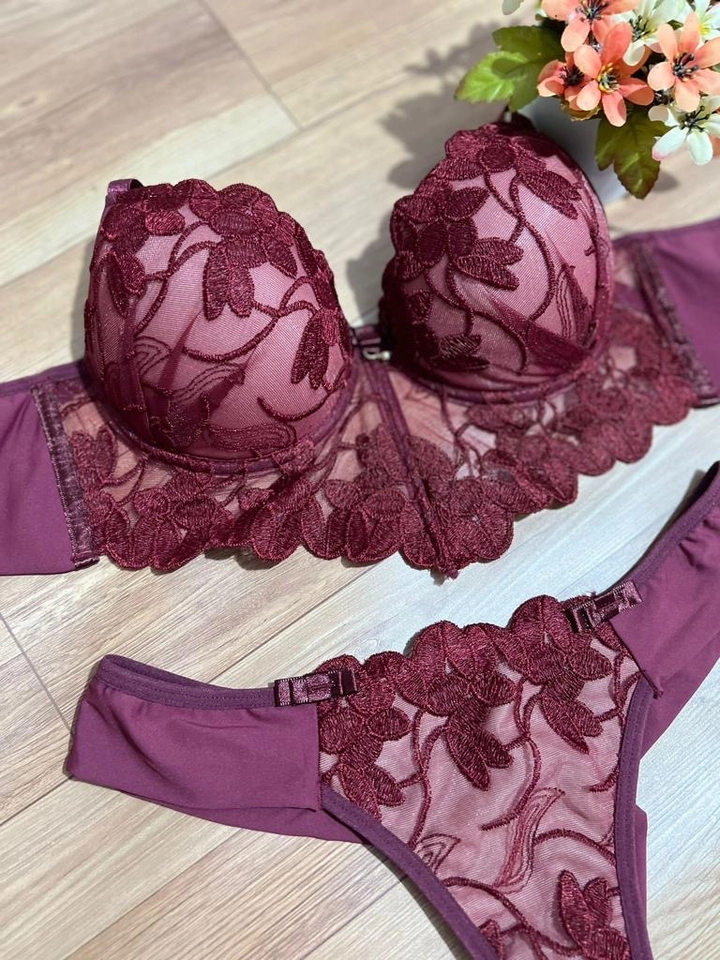 Conjunto Luxo Pétala Marsala - 1