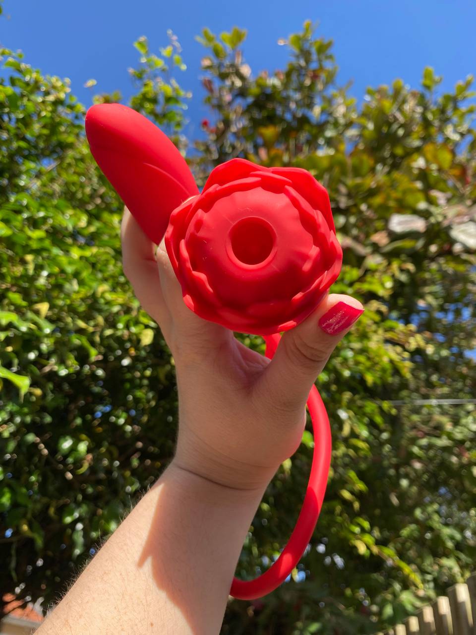 Vibrador Rosa 2 em 1  - 1