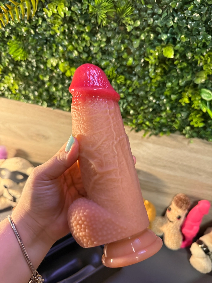 Pênis Realístico com Ventosa / Silicone Líquido - Achille - 22,0 x 5,2 cm - 4