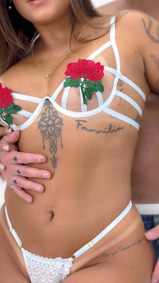 Conjunto Flor Branco - 2