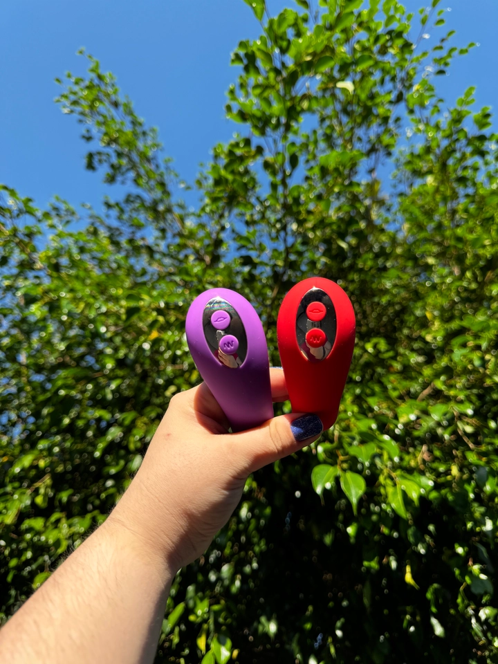 Vibrador Casal com sugador  - 4