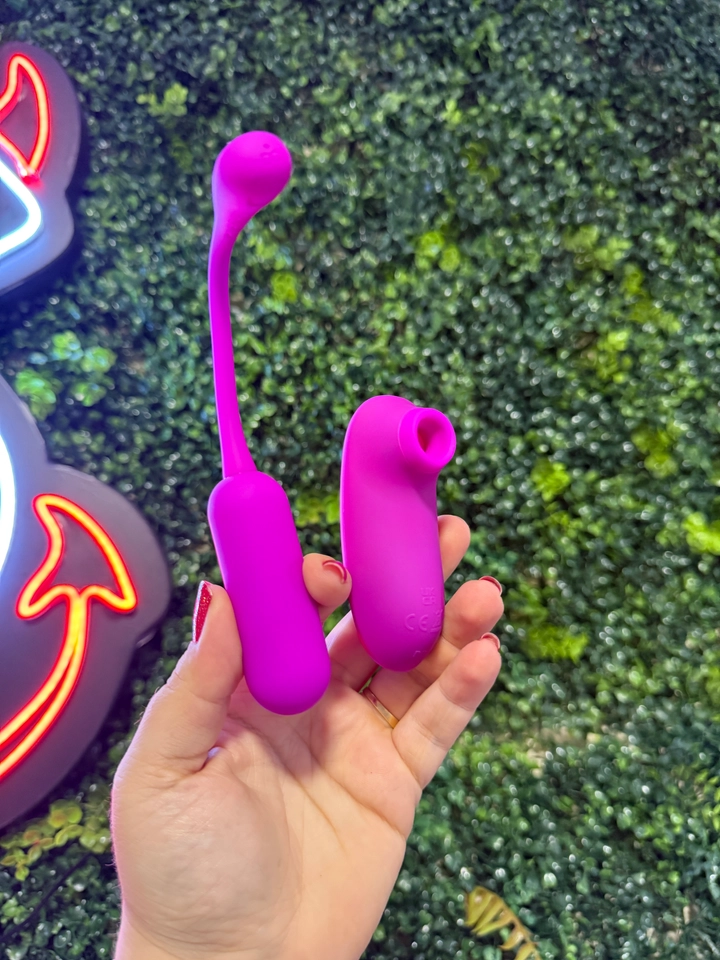 VIBRADOR 2 EM 1 CURUPIRA PULSAÇÃO PRETTY LOVE - imagem 1