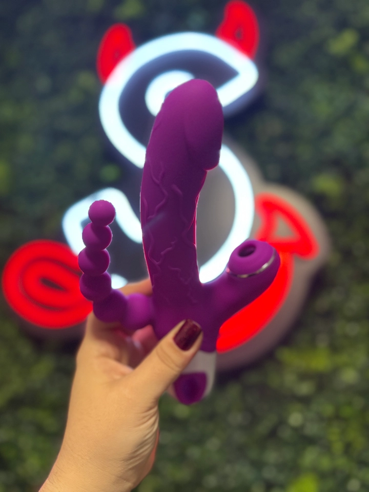  Vibrador de Ponto G e Clitóris e Anal - 3 em 1 - Eros - imagem 3