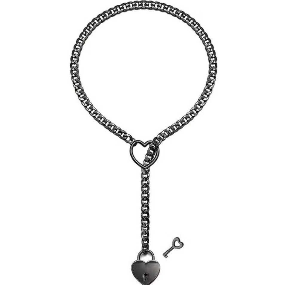 Colar enforcador com Cadeado Preto - 1