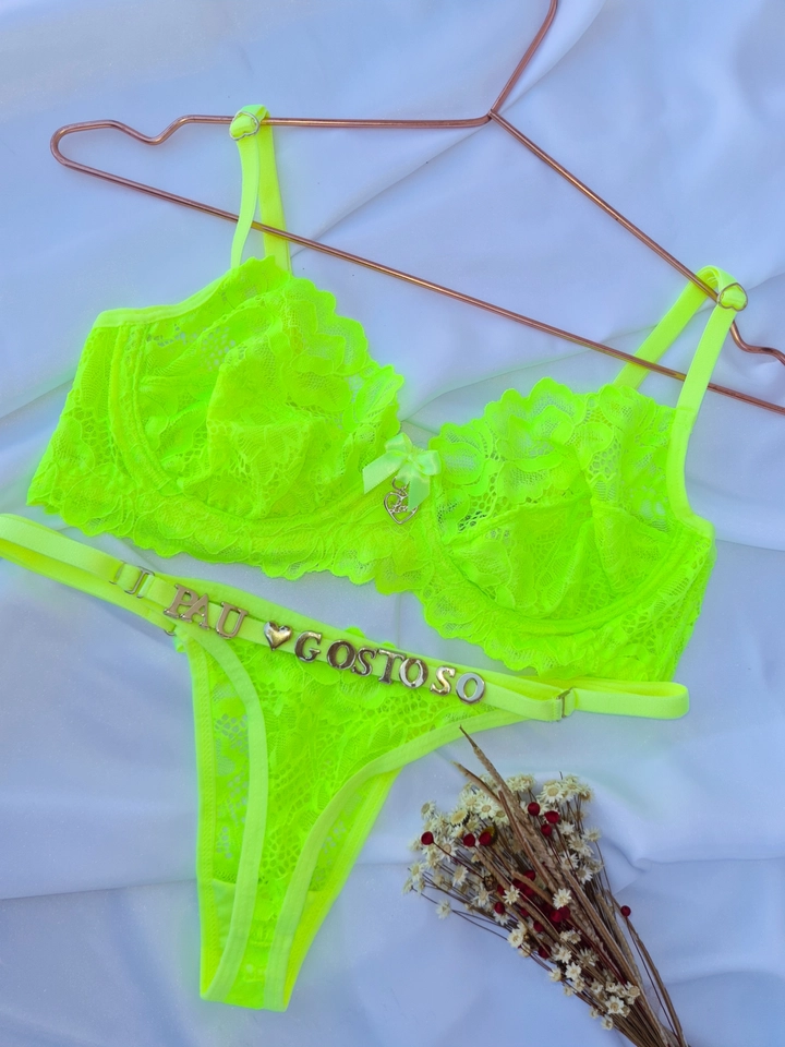 Conjunto Renda Neon Personalizado  - 1
