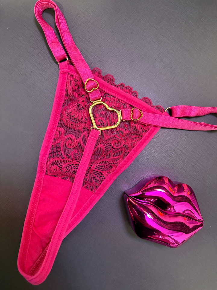 Calcinha Coração Rosa - 1