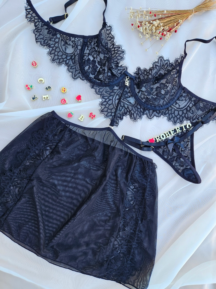 Conjunto camisola - 2 em 1 personalizado preto - 6
