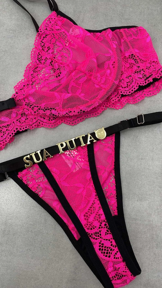 Conjunto Personalizado Pink/preto Plus - 1