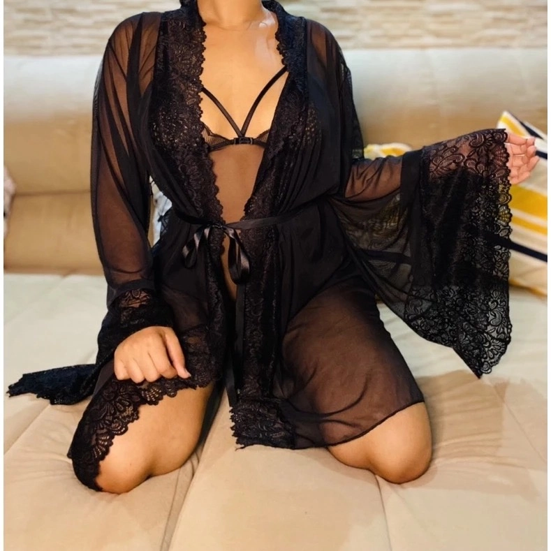 Robe Luxo tule Preto - 1
