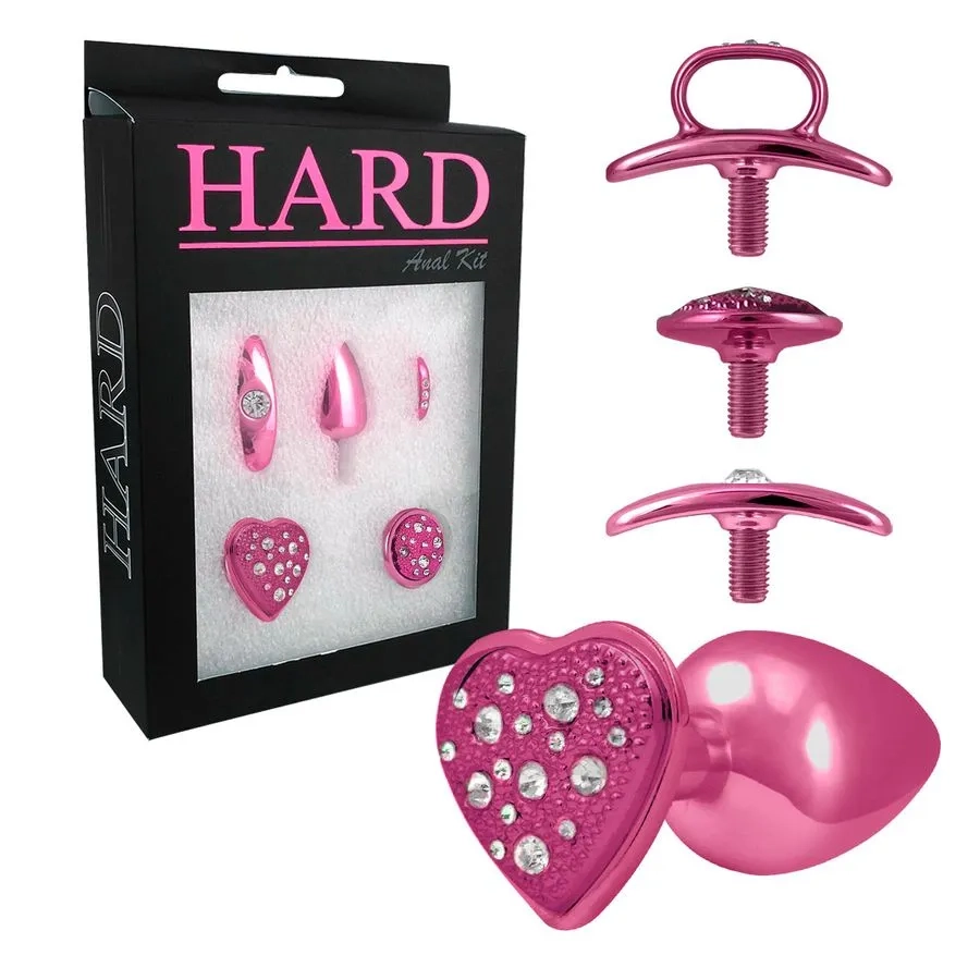  KIT PLUG ANAL COM BASE REMOVÍVEL 2,5 X 3,8 CM M Link - imagem 1