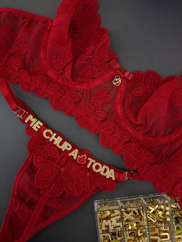 Conjunto Pétala Vermelho personalizar - 2