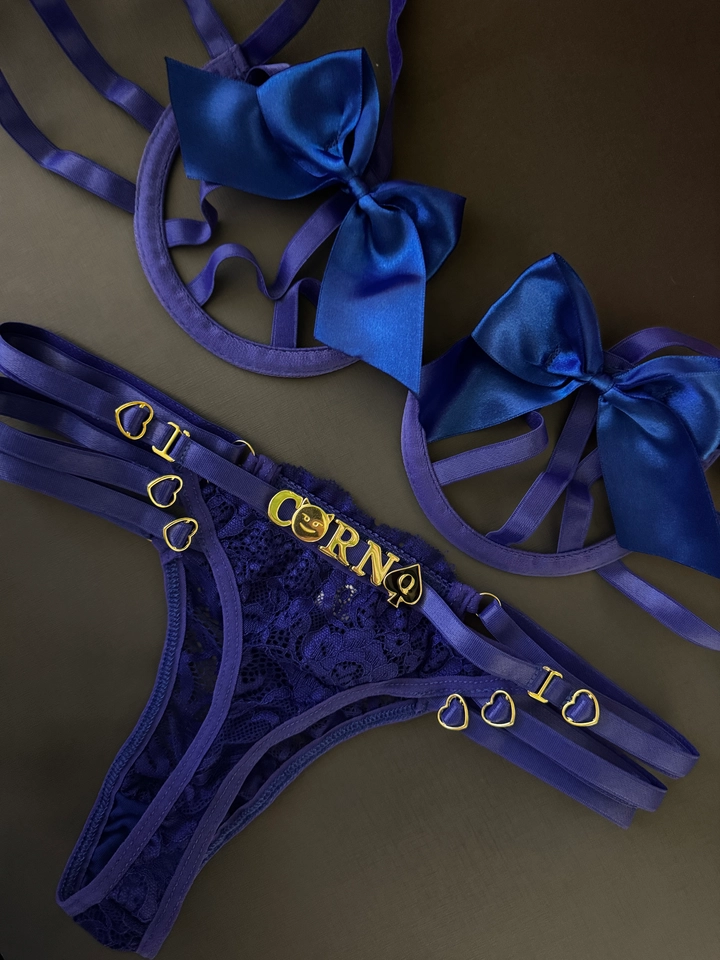 Conjunto Personalizado Laço Azul - 4