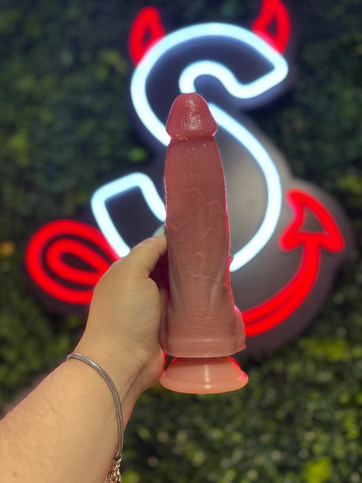 Pênis Super Realístico em Silicone Líquido - 20,0x4,8  - 3