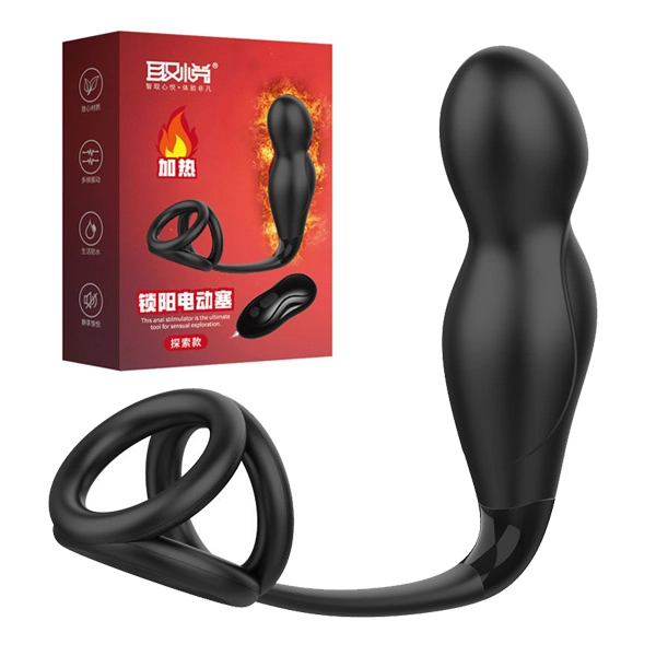 Próstata com Anel Escrotal, Aquecedor e Vibrador 12 Velocidades