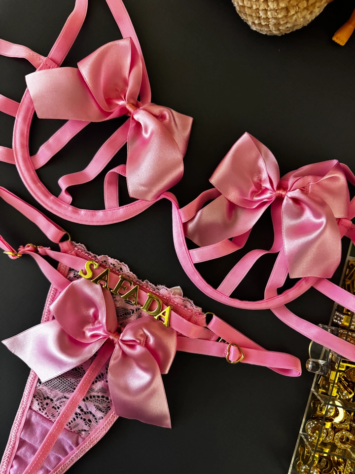 Conjunto Personalizado Laço Rosa - 2