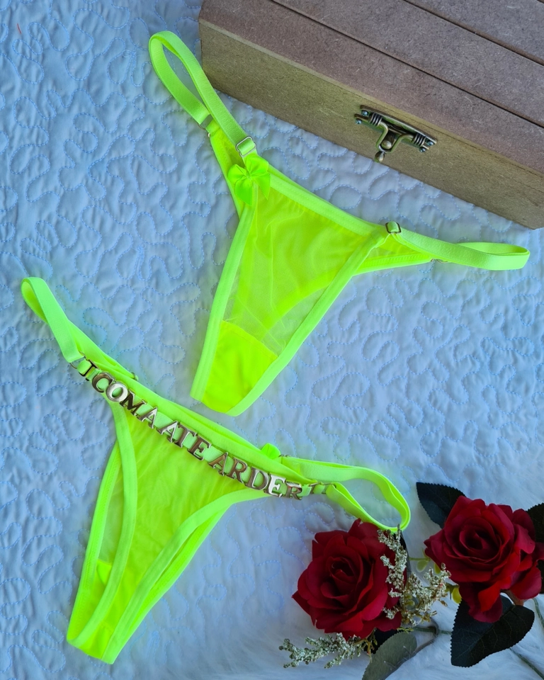 Calcinha Personalizada Tule Neon - 1