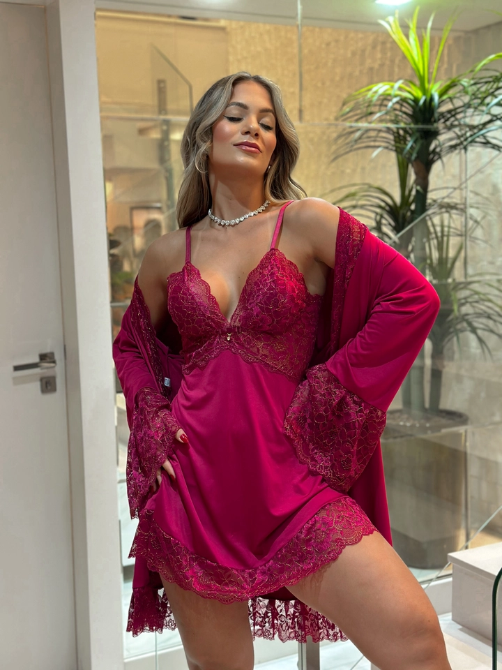 Camisola Carol com Calcinha Vermelha Personalizada - 3