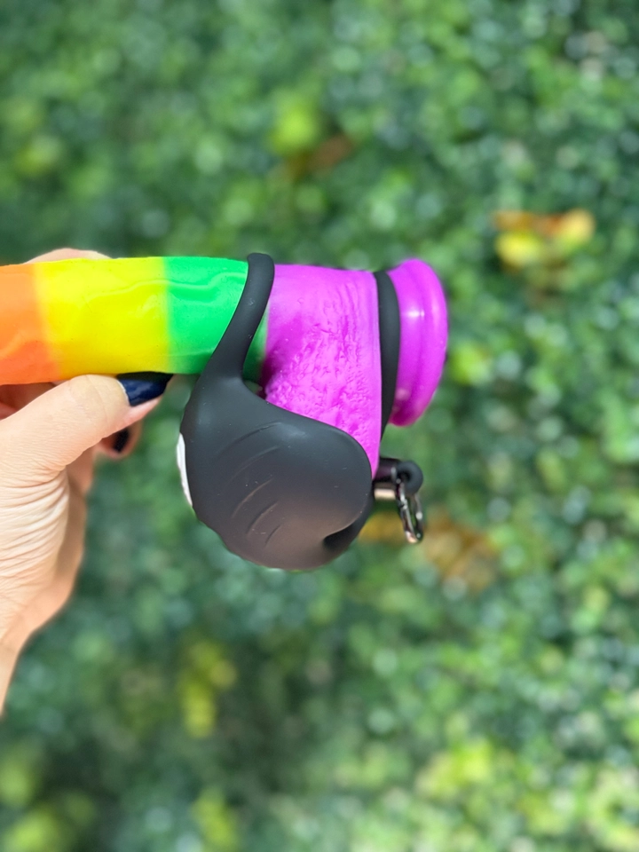 Anel Peniano Vibrador de Testículos Ajustável Silicone Super Macio  - imagem 2