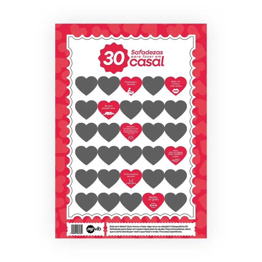 RASPADINHA GRANDE 30 SAFADEZAS PARA FAZER EM CASAL 60X45CM