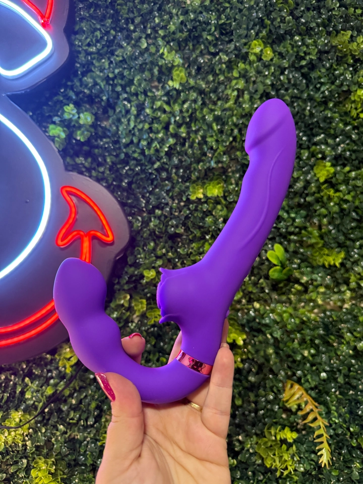 Vibrador Strap Recarregavel Com Controle Triplo Motor - imagem 2
