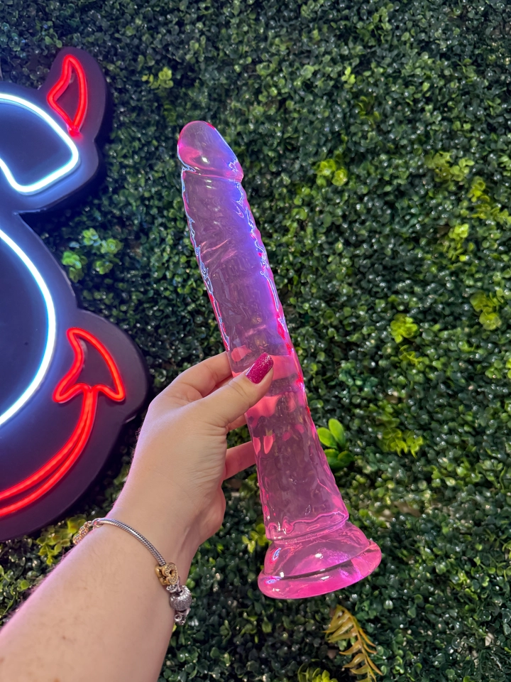 Pênis Realístico em Silicone com Ventosa - 32,0x5,0 cm ROSA