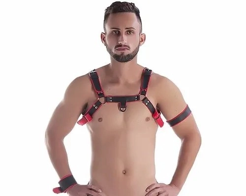 Conjunto Man Strong Em Couro - 1