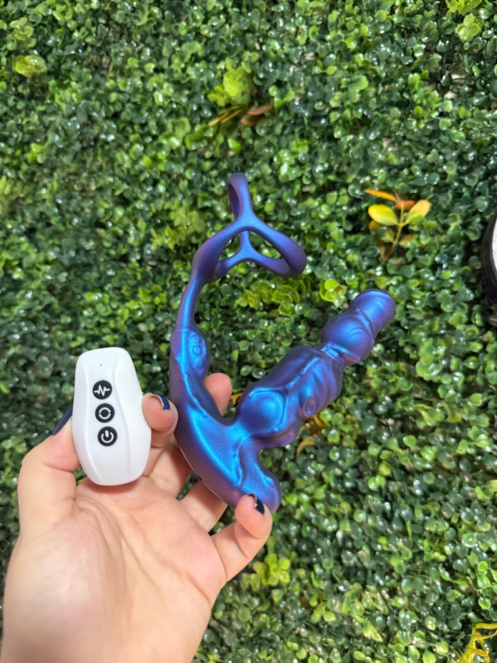 Massageador de próstata metálica com controle remoto 360° - imagem 2