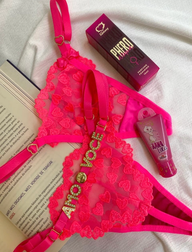 Calcinha Personalizada CORAÇÃO Pink Fio - 1