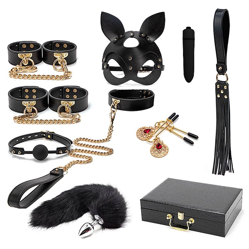 Kit Sado BDSM maleta LUXO 1 com vibro - 1