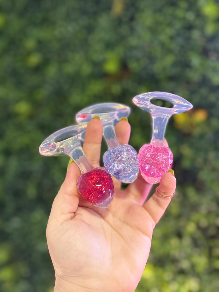 Plug Anal P de Silicone com Esfera de Vidro - 1