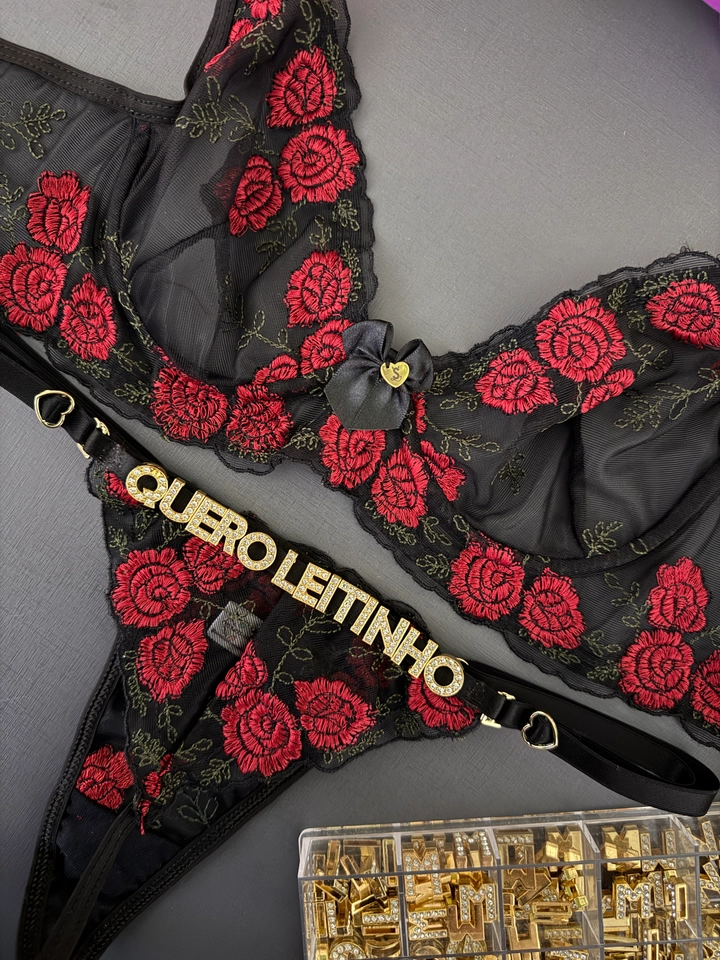 Conjunto Rosa 🌹 Tule Personalizada - 1