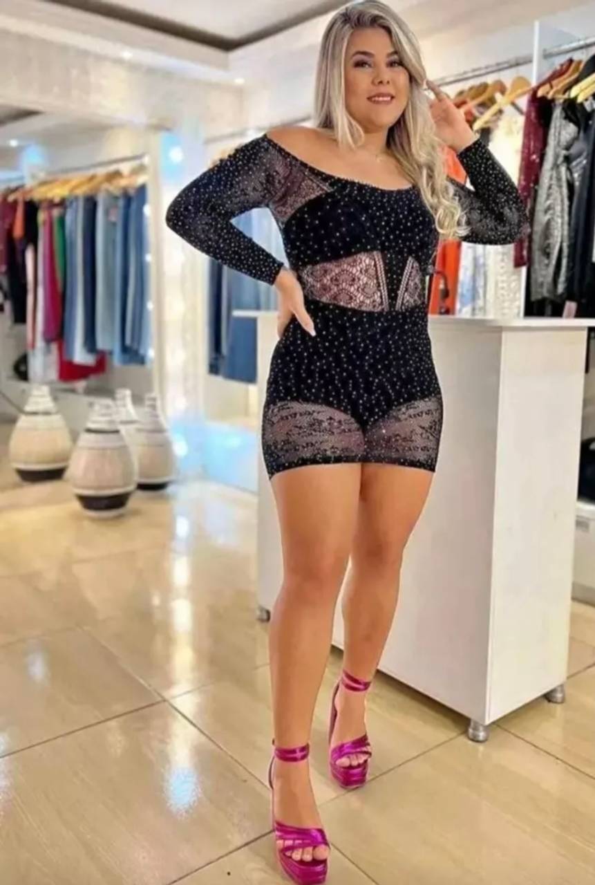 Vestido arrastão com strass - 2