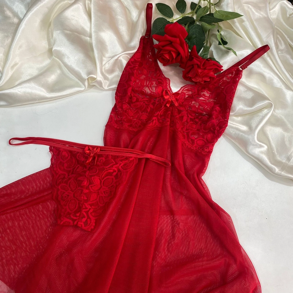 Camisola com calcinha Vermelha - 1