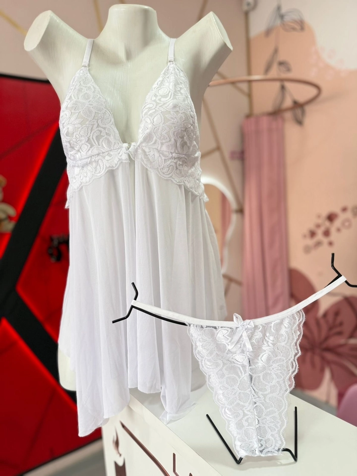 Camisola com Calcinha Branca - 1
