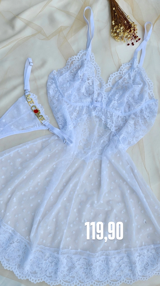 Camisola Branca Tule Personalizada - 4