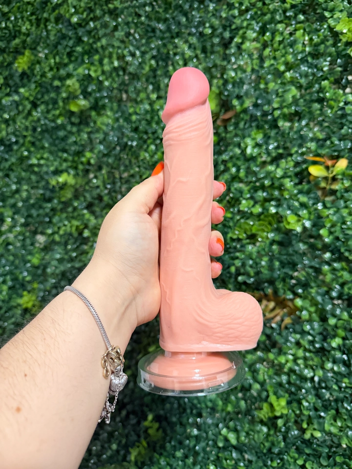Penis Realístico Dupla Camada - Ventosa - 22X3,8 cm - imagem 1
