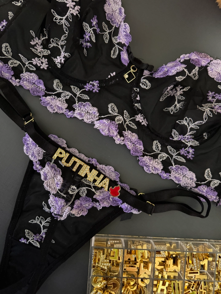 Conjunto Babi Roxo Personalizado - 1