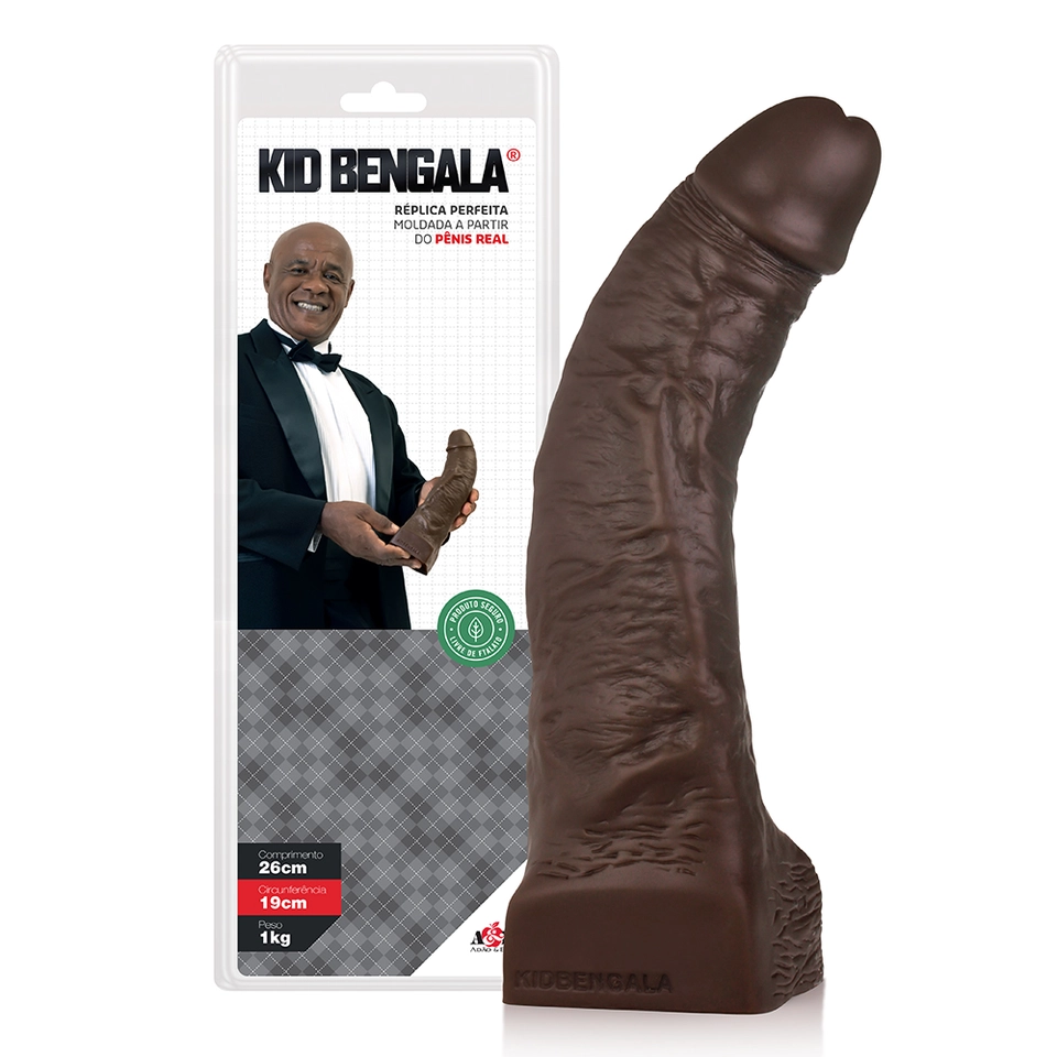 KID BENGALA - RÉPLICA PERFEITA MOLDADA A PARTIR DO PENIS REAL - 26CM - 1