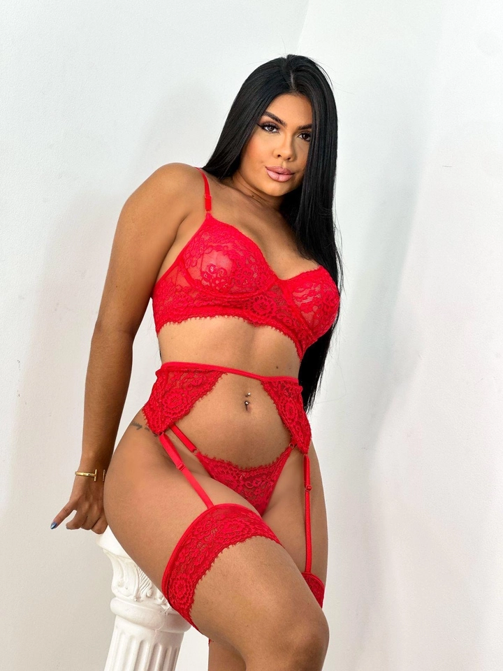 Lingerie Trio Daiane Vermelho - 1