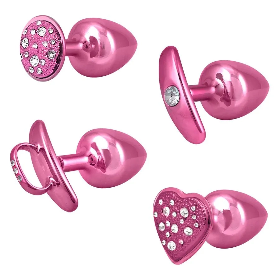  KIT PLUG ANAL COM BASE REMOVÍVEL 2,5 X 3,8 CM M Link - imagem 3