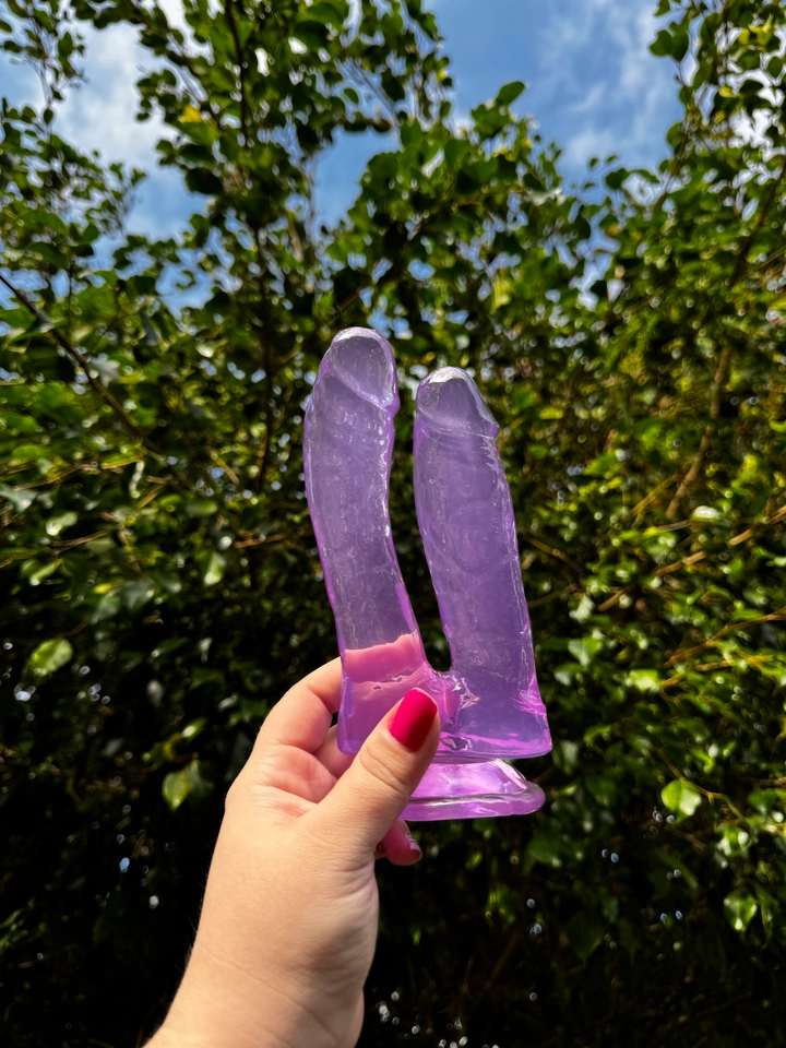 Pênis Duplo Rosa 17,3 X 3,5Cm - 1