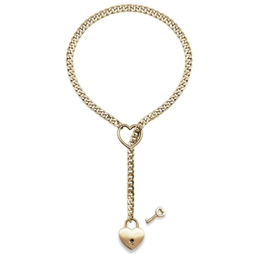 Colar enforcador com Cadeado Dourado - 2