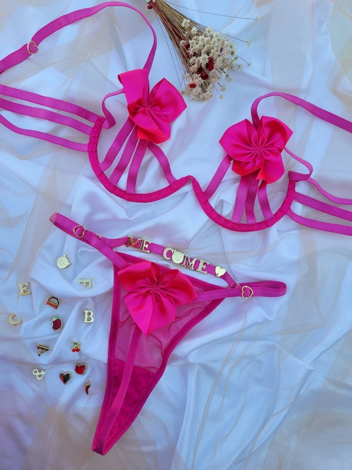 Conjunto Personalizar Laço Rosa - 1