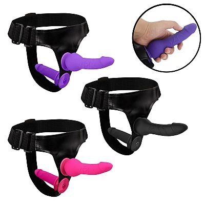 Cinta Peniana com Dildo Duplo RECARREGAVEL - imagem 1