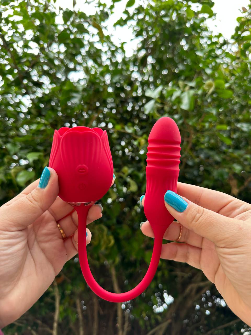 Rosa com sucção e vibração  - 2