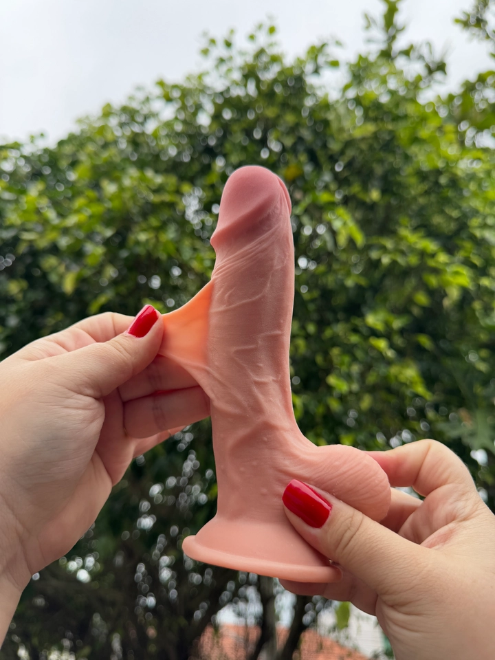 PÊNIS SUPER REALÍSTICO DUPLA CAMADA 17,5X3,7CM - 1