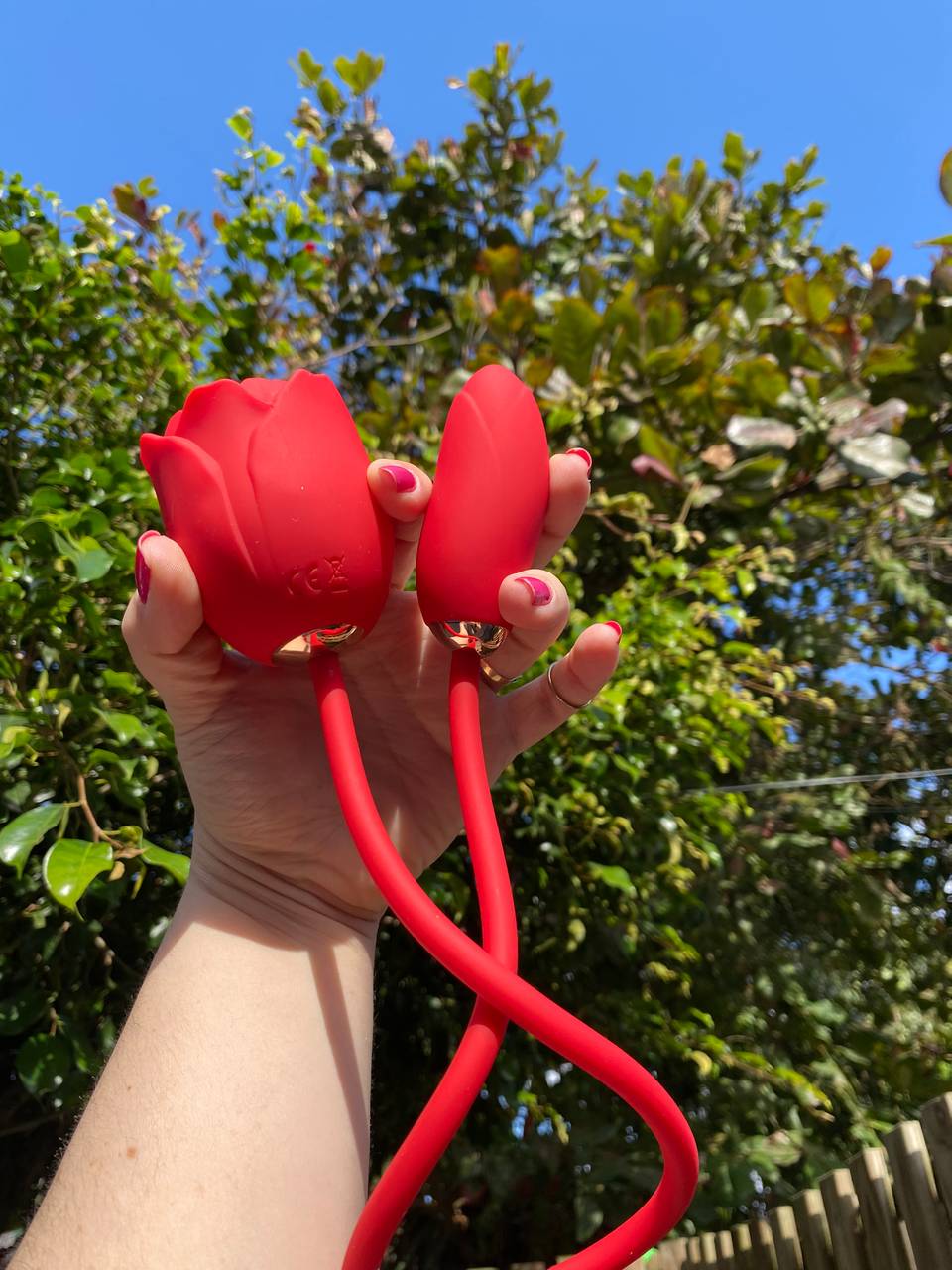 Vibrador Rosa 2 em 1  - 4