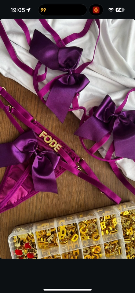 Conjunto Laço Roxo